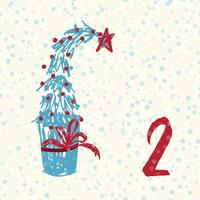 Page Advent Calendar 25 days of Christmas with space for text. vector