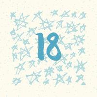 Page Advent Calendar 25 days of Christmas with space for text. vector