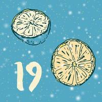 Page Advent Calendar 25 days of Christmas with space for text. vector