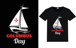 Trendy Columbus Day Typography and Graphic T shirt Design vector