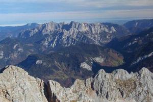 vista de los alpes de berchtesgaden, austria foto