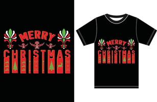 Feliz Navidad. diseño de camisetas navideñas. vector