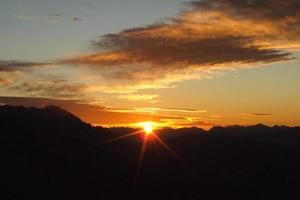 sunrise in the austrian alps near Saalfelden photo