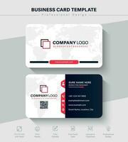 Red business card template vector