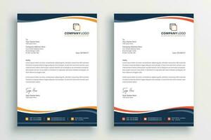 Professional business letterhead template vector