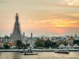 Temple of Dawn pagoda under twilight sky photo