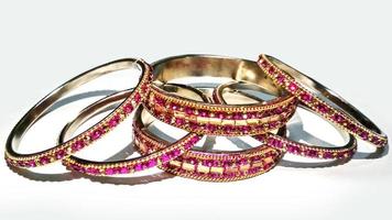 traditional indian colored wedding bangles photo