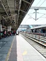 passenger on platforms at the railway station of ludhiana photo