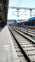 passenger on platforms at the railway station of ludhiana photo