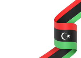 libyen flag design nationaler unabhängigkeitstag banner element transparenter hintergrund png