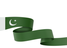 Pakistan flag design national independence day banner element transparent background png