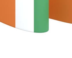 Ivory Coast flag design national independence day banner element transparent background png