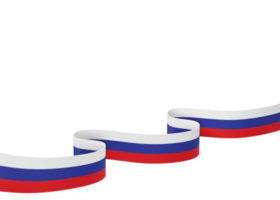 drapeau de la russie conception fête de l'indépendance nationale élément de bannière fond transparent png