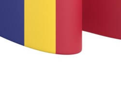 diseño de bandera de rumania día de la independencia nacional elemento de banner fondo transparente png