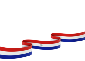 diseño de la bandera de paraguay elemento de la bandera del día de la independencia nacional fondo transparente png