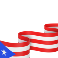 conception de drapeau de porto rico fête de l'indépendance nationale élément de bannière fond transparent png