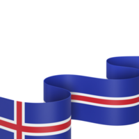 Iceland flag design national independence day banner element transparent background png