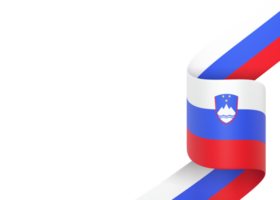 Slovenia flag design national independence day banner element transparent background png
