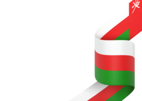 oman drapeau conception fête de l'indépendance nationale élément de bannière fond transparent png