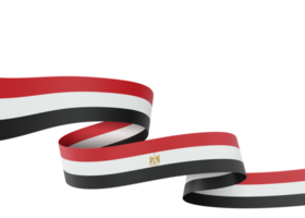 diseño de bandera de egipto día de la independencia nacional elemento de banner fondo transparente png