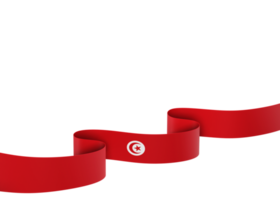 Tunisia flag design national independence day banner element transparent background png