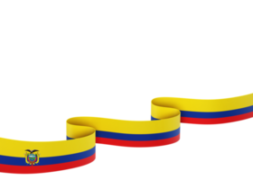 Ecuador vlag ontwerp nationaal onafhankelijkheid dag banier element transparant achtergrond PNG