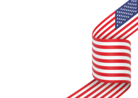 United States flag design national independence day banner element transparent background png