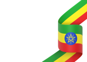 Ethiopia flag design national independence day banner element transparent background png