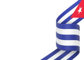 design de bandeira de cuba dia da independência nacional elemento de banner fundo transparente png