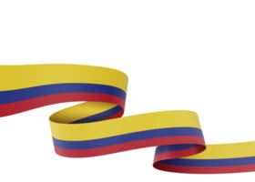 design de bandeira da colômbia dia da independência nacional elemento de banner fundo transparente png