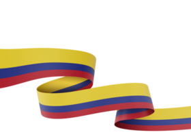 Colombia flag design national independence day banner element transparent background png