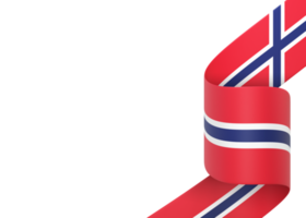 Norway flag design national independence day banner element transparent background png