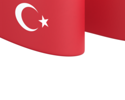 Turkey flag design national independence day banner element transparent background png