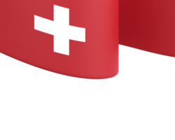 Switzerland flag design national independence day banner element transparent background png