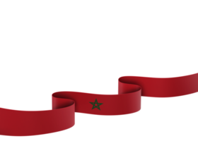 diseño de bandera de marruecos día de la independencia nacional elemento de banner fondo transparente png