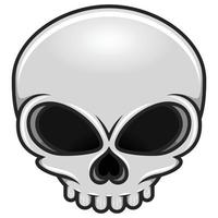 Skull vector design in cartoon style