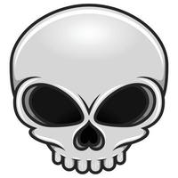 Skull vector design in cartoon style