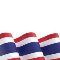 design de bandeira da tailândia dia da independência nacional elemento de banner fundo transparente png