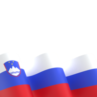 Slovenia flag design national independence day banner element transparent background png