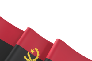 Angola flag design national independence day banner element transparent background png