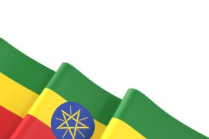 Ethiopia flag design national independence day banner element transparent background png