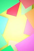3D rendering for beautiful colorful backgrounds Made in square shape with clipping path photo