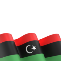 Libya flag design national independence day banner element transparent background png