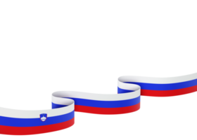 Slovenia flag design national independence day banner element transparent background png