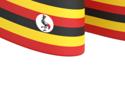 diseño de la bandera de uganda elemento de la bandera del día de la independencia nacional fondo transparente png