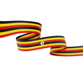 uganda flagga design nationell oberoende dag baner element transparent bakgrund png