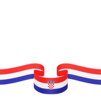 drapeau croatie conception fête de l'indépendance nationale élément de bannière fond transparent png