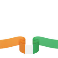 conception du drapeau de la côte d'ivoire fête de l'indépendance nationale élément de bannière fond transparent png