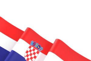 Croatia flag design national independence day banner element transparent background png