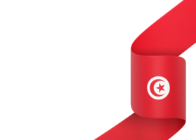 Tunisia flag design national independence day banner element transparent background png